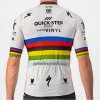 Cykeltøj + Cykelshorts 2022 Quick-Step Alpha Vinyl Verdens Mesterskab Flerfarvet Hvid